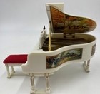 Vintage Ideal Petite Princess Dollhouse Grand Piano Bench Music Metronome As Is