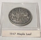 1947 Canada 50 Cents Half Dollar Coin Maple Leaf Ml  50 Cent Silver Fifty 50  