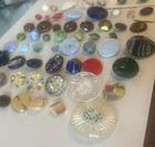 Victorian Antique   Vintage Lot Of 60 Glass Buttons - 3 8  To 1-1 16 