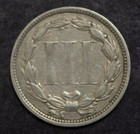1867 Three Cent Nickel Vf   Lot 2090