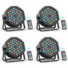 4pack 36 Led Rgb Stage Lighting Par Light Dmx512 Beam Party Dj Disco Lights