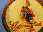 Rare Vtg  1950 s Lienenkugel Brewing Co  Chippewa s Pride Beer Tray Bullet Hole