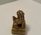 Vintage Estee Lauder Imperial Foo Dog Solid Perfume Compact  ivory Series  1974