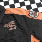 Harley Davidson Embroidered Logo Mechanic Shirt Women s Medium Orange Button Up