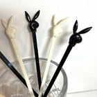 Vtg Playboy Bunny Club Swizzle Sticks Bar Tools Drink bar Stirrers Black   White