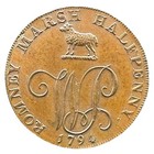   rare   1794 Conder Half Penny Token Coin William Parris Dymchurch Kent  D h 15