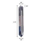 5pcs 3 8  4 Flute 90 Degree Solid Carbide Chamfer Mill Double End Altin Coated
