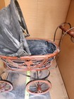 Vintage Wicker Baby Carriage   Antique Doll Pram   Victorian-style Model Strolle