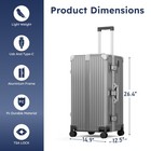 Large Aluminum Framed Suitcase Carry-on Luggage Travel Suitcase Usb Port Tsa