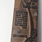 Antique 1920s Coca-cola Copper Printers Printing Block C  1926 Newspaper Ad 