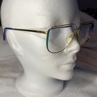 Vintage Silhouette M6046 Eyeglasses 56-14-135 Austria Gold Blue Turquoise 80s