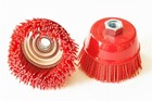 4  Nylon Infused Abrasive Bristle Cup Brush Wheel Wire 5 8-11 Angle Grinder 