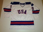 Mark Johnson 1980 Miracle On Ice Usa Hockey Sewn White Custom Jersey M To 2xl