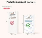 Dream On Me Holly 3    Mini portable Crib Mattress     Waterproof   Easy-to-clean