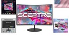 27  Curved Gaming Monitor  1080p Resolution  Hdmi   Vga Ports - Metal Finish