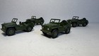 Lot Of 4 Green Military Jeep Dinky Toys 674 Austin Champ
