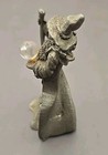 Gallo 1990 Pewter Wizard With Staff And Crystal Ball  actually Plastic Bead 