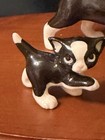 Hagen Renaker Papa Cat  454 Vintage Black And White Ceramic Figurines  2 