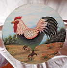 Wooden Stool 11    X 8-1 2    Decorative Piece   Rooster   So Cute 