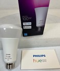 Philips Hue Smart 100w A21 Led Bulb -white   Color Ambiance -e26- Free Shipping