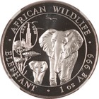 2015 Somalia 100 Shillings 1 Oz  999 Silver Elephant  Ana 2015 Privy - Ngc Ms-69