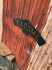 Vintage Storefront Large Cast Iron    welcome    Sign  34    X 11-1 4   