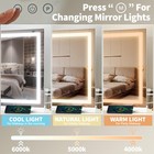 Fennio 23  X 18  Vanity Mirror With Lights   led Makeup Mirror   hollywood Mirror   