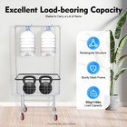 Commercial Laundry Basket Cart Steel Wire Laundry Cart Trolley 50kg 110lbs Usa