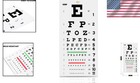 Snellen Eye Chart 20 Ft Vision  Plastic Wall Chart Red Green 22 X 11 In