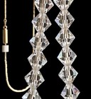 Art Deco Crystal Beads 28    Yellow Gold Plated Necklace Ladies 24g Beautiful Vtg 