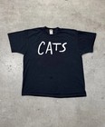 Vintage Cats Broadway Musical T Shirt Size Xxl Black New York Theatre 80s Tee
