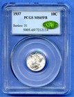 1937 P Pcgs Ms65fb Mercury Dime 10c Us Mint Silver 1937-p Ms-65 Fb Gold Cac Obh