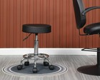 Round Rolling Stool With Adjustable Height And Wheels Pu Cushion For Massage Spa