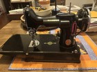 Vintage Singer Featherweight 221 Sewing Machine W Case   Accessories     Good Cond