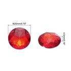 50 Pcs Flat Back Round Acrylic Rhinestones 20mm Red Crystal For Diy Crafts