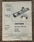 Vintage Craftsman Router Crafter  720 25250 25250 92525 Original Box  Manual Etc