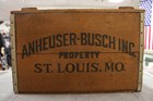 Vintage 1976 Budweiser Anheuser Busch Centennial Wooden Beer Crate Box 1876-1976