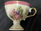 Beautiful Set Of 12 Yusui Courting Couple Demitasse Tea Set Gold Trim
