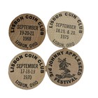    lisbon Coin Club Jonny Appleseed Festival 1968 70 75 Wooden Nickel Token