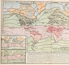 1887  Map World Isothermal Lines - Chart Original Antique  17x10 5   Appleton