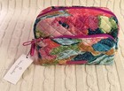 Vera Bradley Iconic Medium Cosmetic Bag Superbloom Travel Quilted Nwt