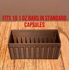 Silver Storage Box holder Holds 10x 1oz Silver Bars In Standard Capsules