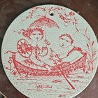 Bjorn Wiinblad Juli Nocturne Round Ceramic Decorative Tile 7in Denmark 1959