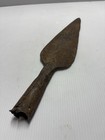 Antique Sudanese Metal Spear Head Point On Wood Plaque African Spearhead