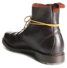 Dark Brown Leather Formal Hiking High Ankle Lace Up Combat Military Mens Boots