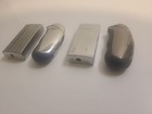 Vintage Metal Mini Bic Lighter Flip-top Case Lot Of 4 - Chrome  Silver    Black