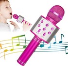 Bluetooth Karaoke Microphone For Kids  5-in-1 Portable Karaoke Mic Speaker Pl   
