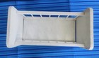 Vtg White Wooden Doll Crib Bed 19  Miniature Spindle Cradle Nursery Display 