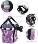 Folding Bike Basket For Small Pets  Cat And Dog Carrier  Purple