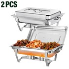 Catering Chafing Dish 8qt Food Warmer Buffet Set Stainless Steel Chafers W 3 Pan